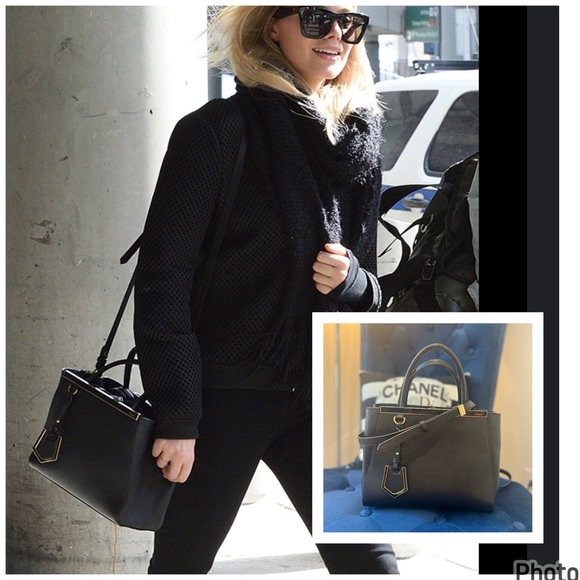 Fendi petite 2jours black leather tote - Picture 2 of 12